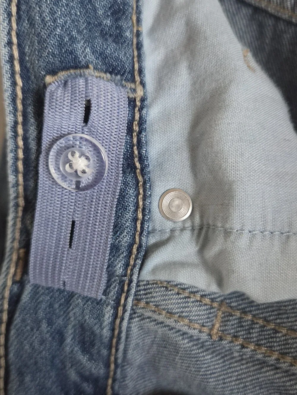 NWT Old Navy Super Baggy Wide Leg High Rise Jeans Cargo Utility Blue Size 14